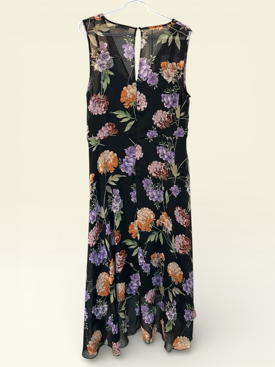 🌻 Calvin Klein Sleeveless Floral High-Low Dress #500 - Picture 8 of 14